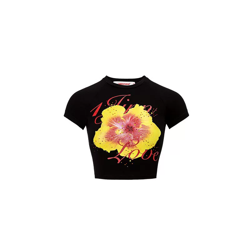 " FRUITY ISLAND BABY TEE " (HIBISCUS)