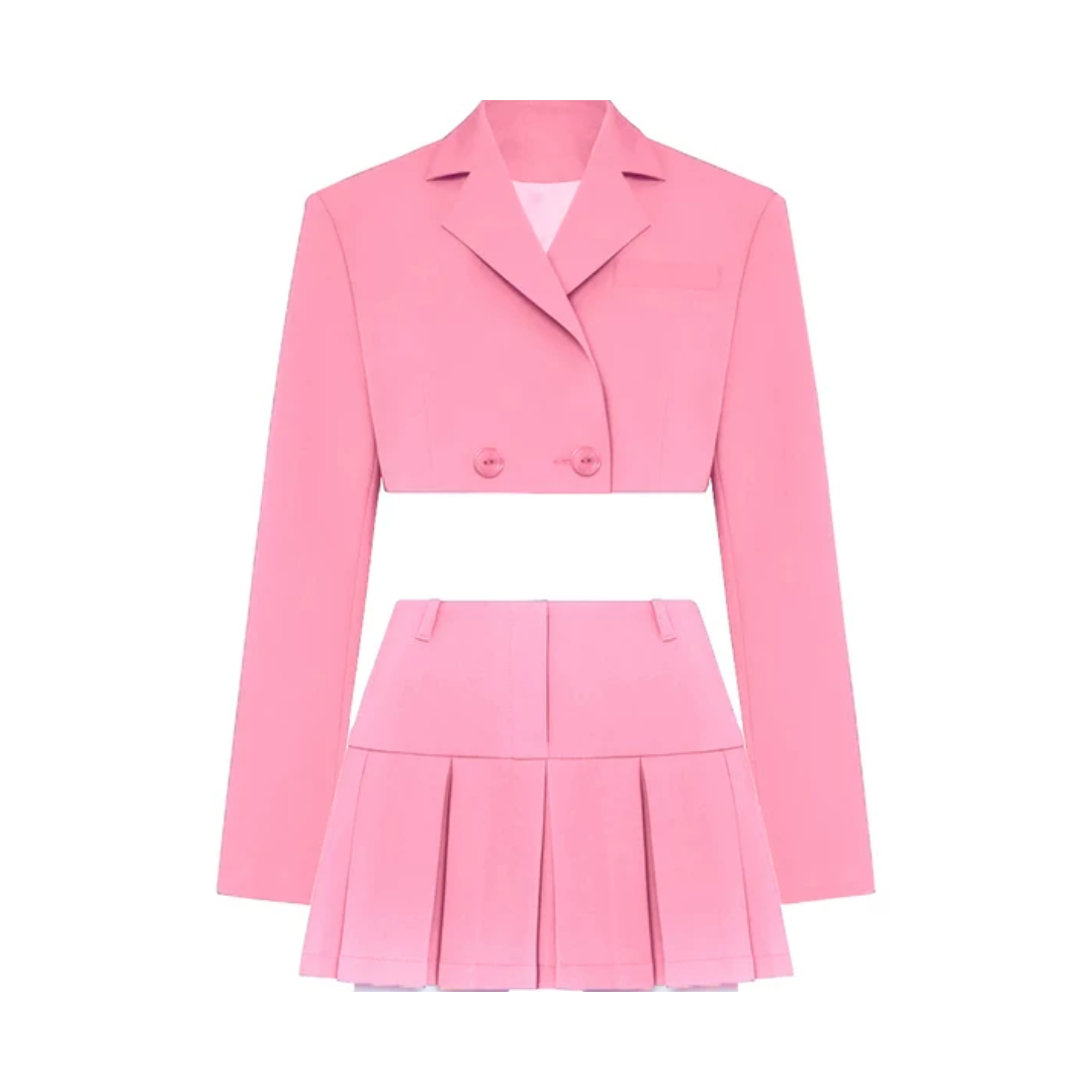 " BOX PLEATED SUIT SKIRT "