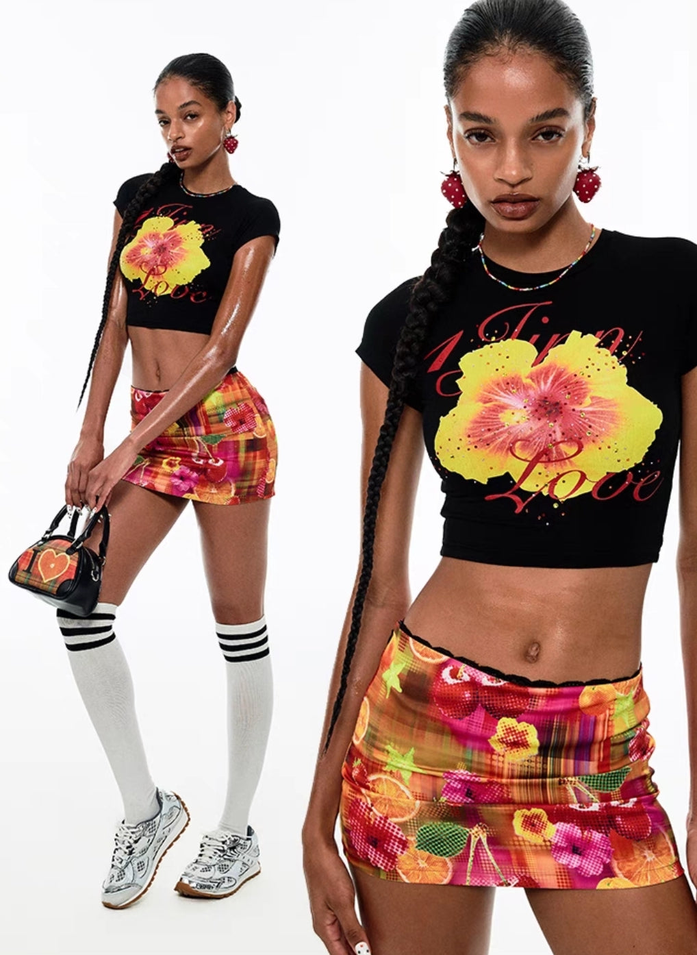 " FRUITY ISLAND BABY TEE " (HIBISCUS)